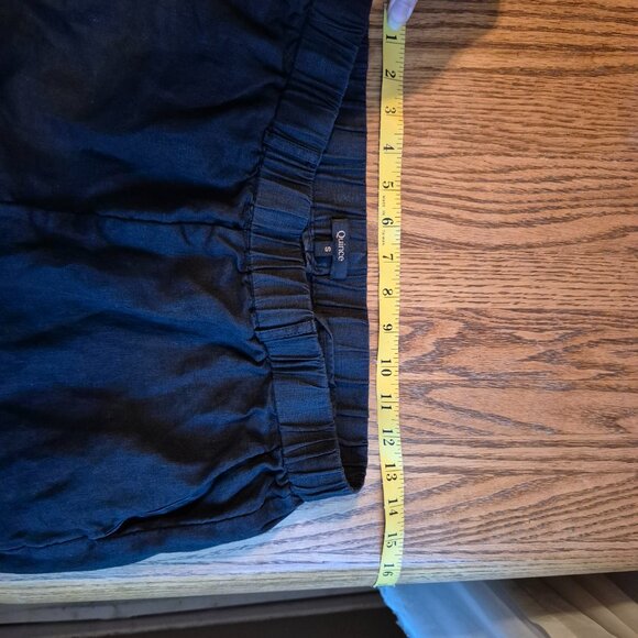 Quince Linen Pull On Pants Black Size S Capsule Minimalist Lagenlook Comfort - Picture 15 of 15